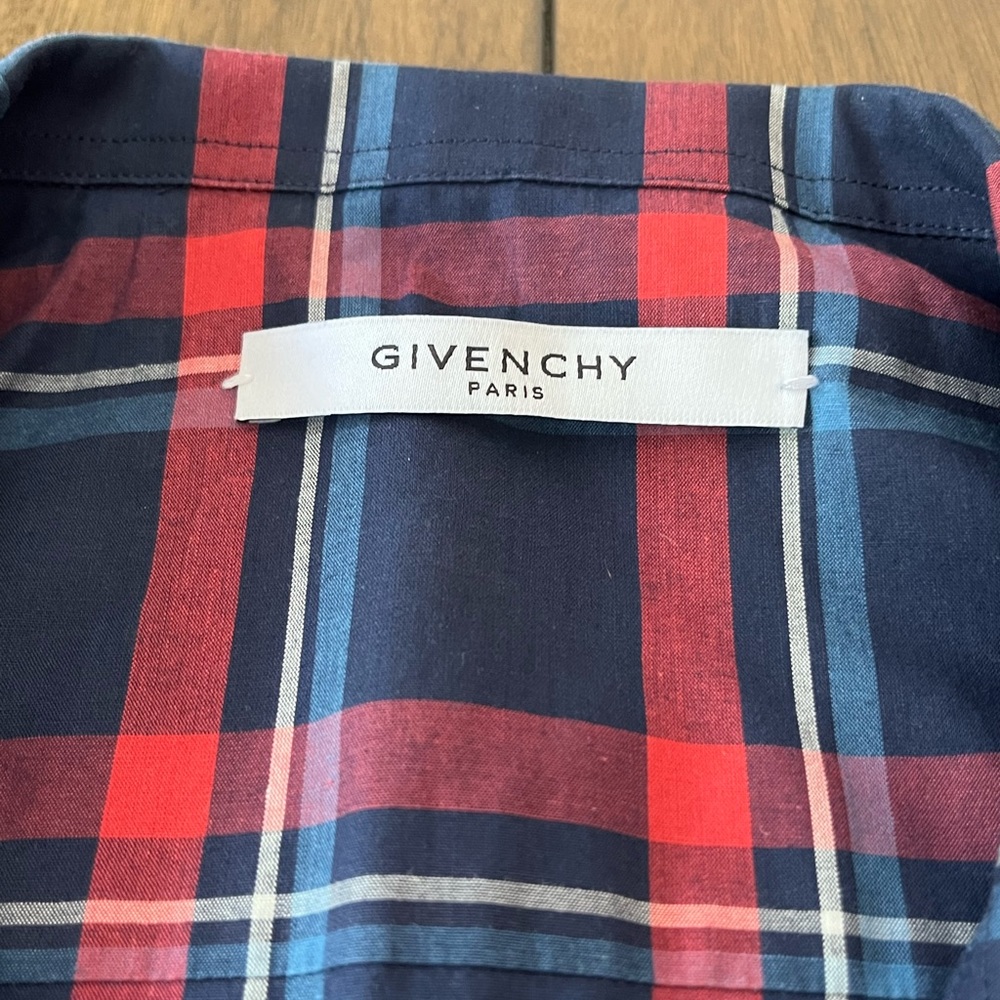 Givenchy Mens zipper collar button down